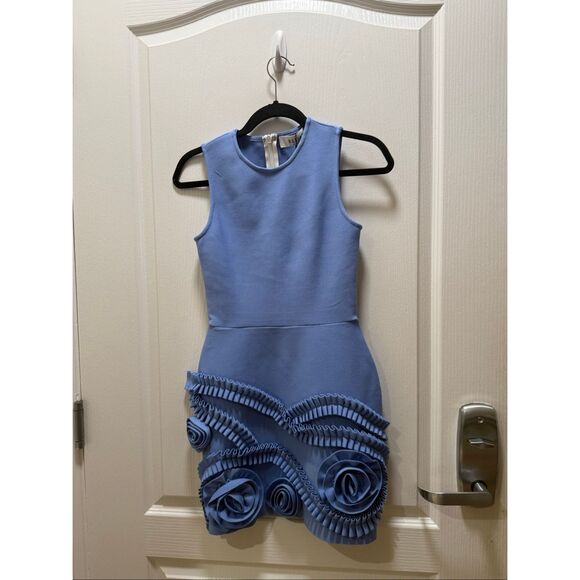 Elliatt Sonya Tulip Mini Dress in Blue Dinner cocktail Party Wedding size S  NWT - Picture 5 of 7